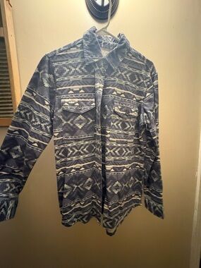 Wallflower Blue Patterned Lightweight button down Shirt